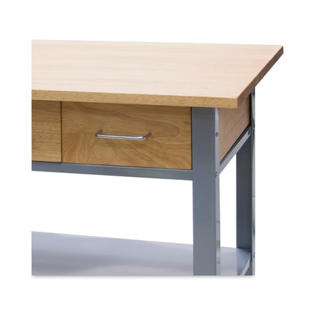 VERTIFLEX Countertop Serving Cart, Steel/Wood, 2 Shelves, 20 lb per shelf VRT95530